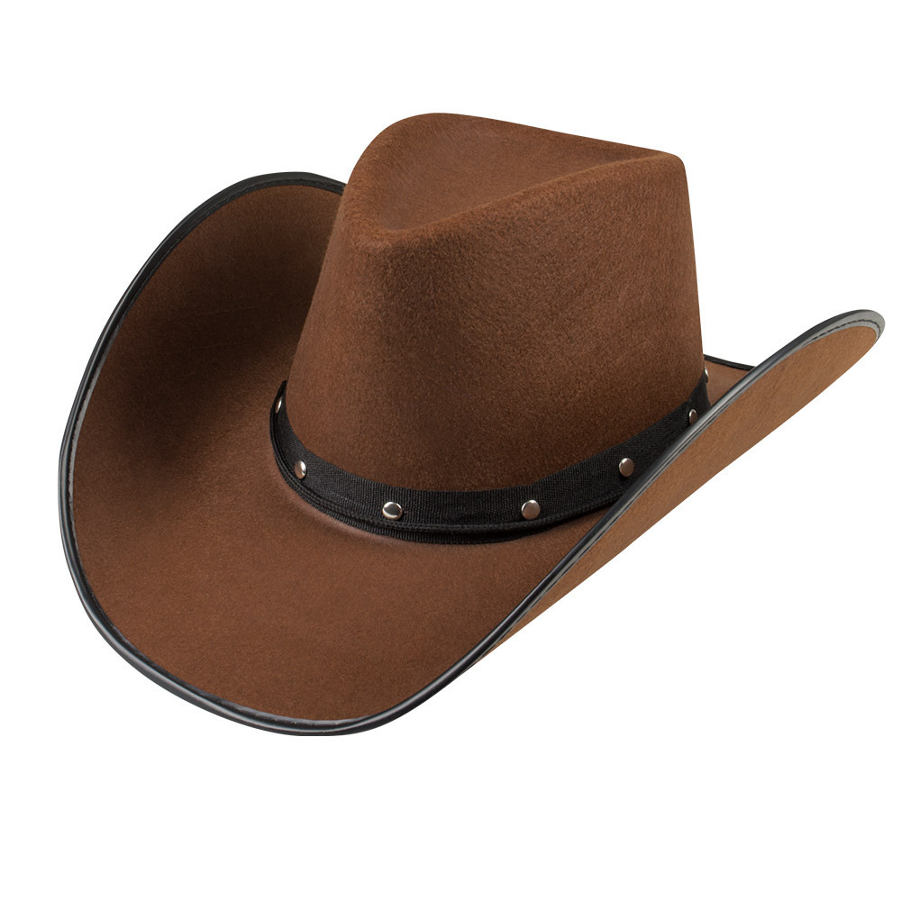 Boland Carnaval verkleed Cowboy hoed Billy Boy - donkerbruin - volwassenen - Western thema Top Merken Winkel